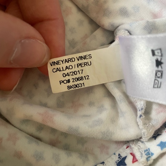 Vineyard Vines Baby Girls Star Print Red, White & Blue Body Suit Dress-18-24M - Picture 5 of 6